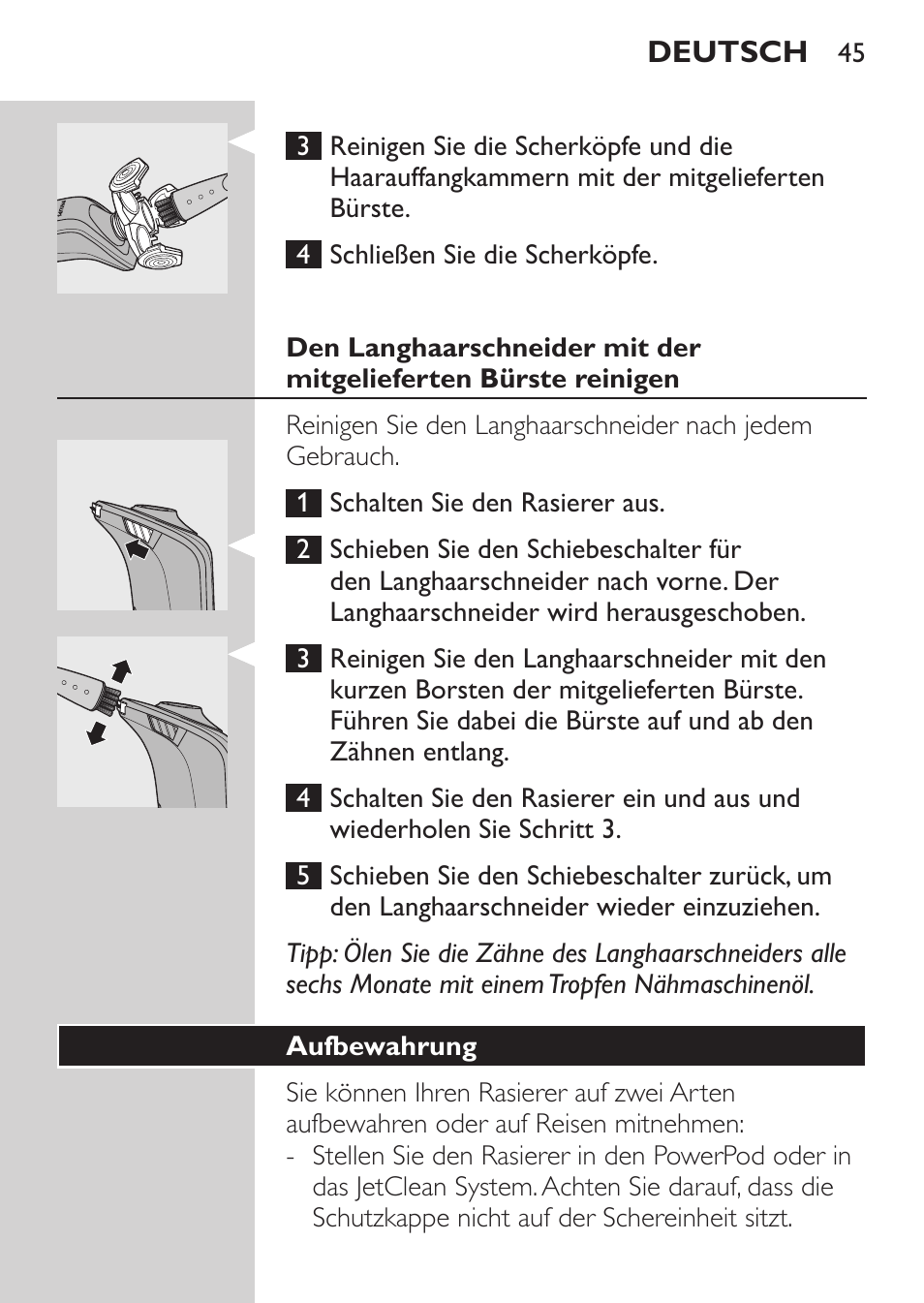 Philips Elektrorasierer User Manual | Page 43 / 192