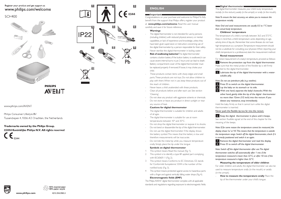 Philips AVENT Babypflege-Set User Manual | 9 pages