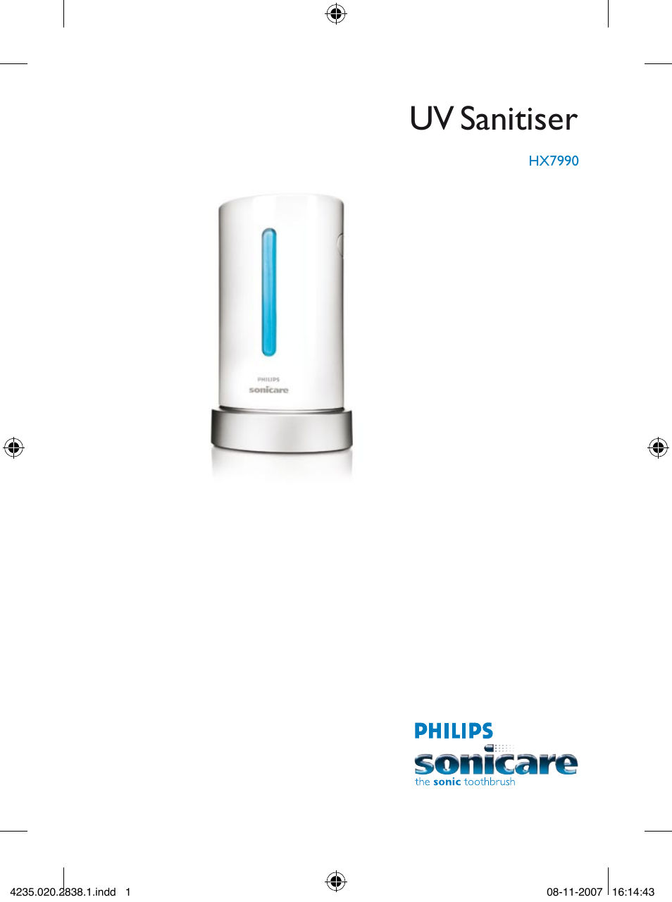 Philips Sonicare UV-Reinigungsstation für Bürstenköpfe User Manual | 60 pages