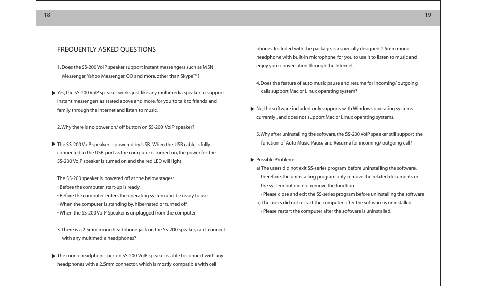 Frequently asked questions | ArtDio SS-200 User Manual | Page 13 / 15