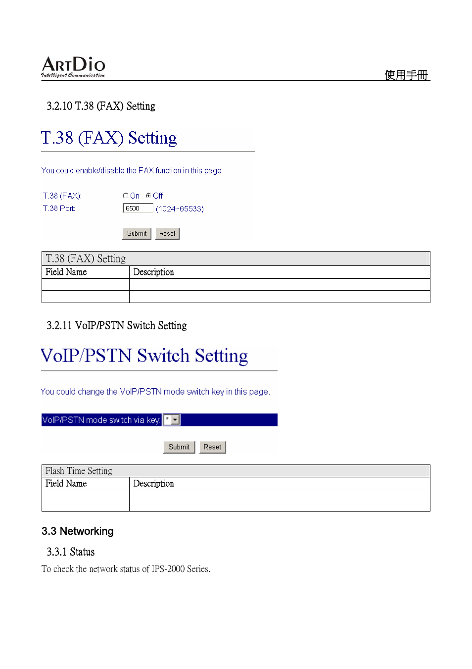 ArtDio SIP VOIP GATEWAY IPS-2000 User Manual | Page 24 / 88