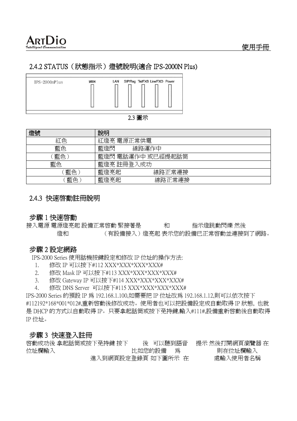 ArtDio SIP VOIP GATEWAY IPS-2000 User Manual | Page 54 / 88