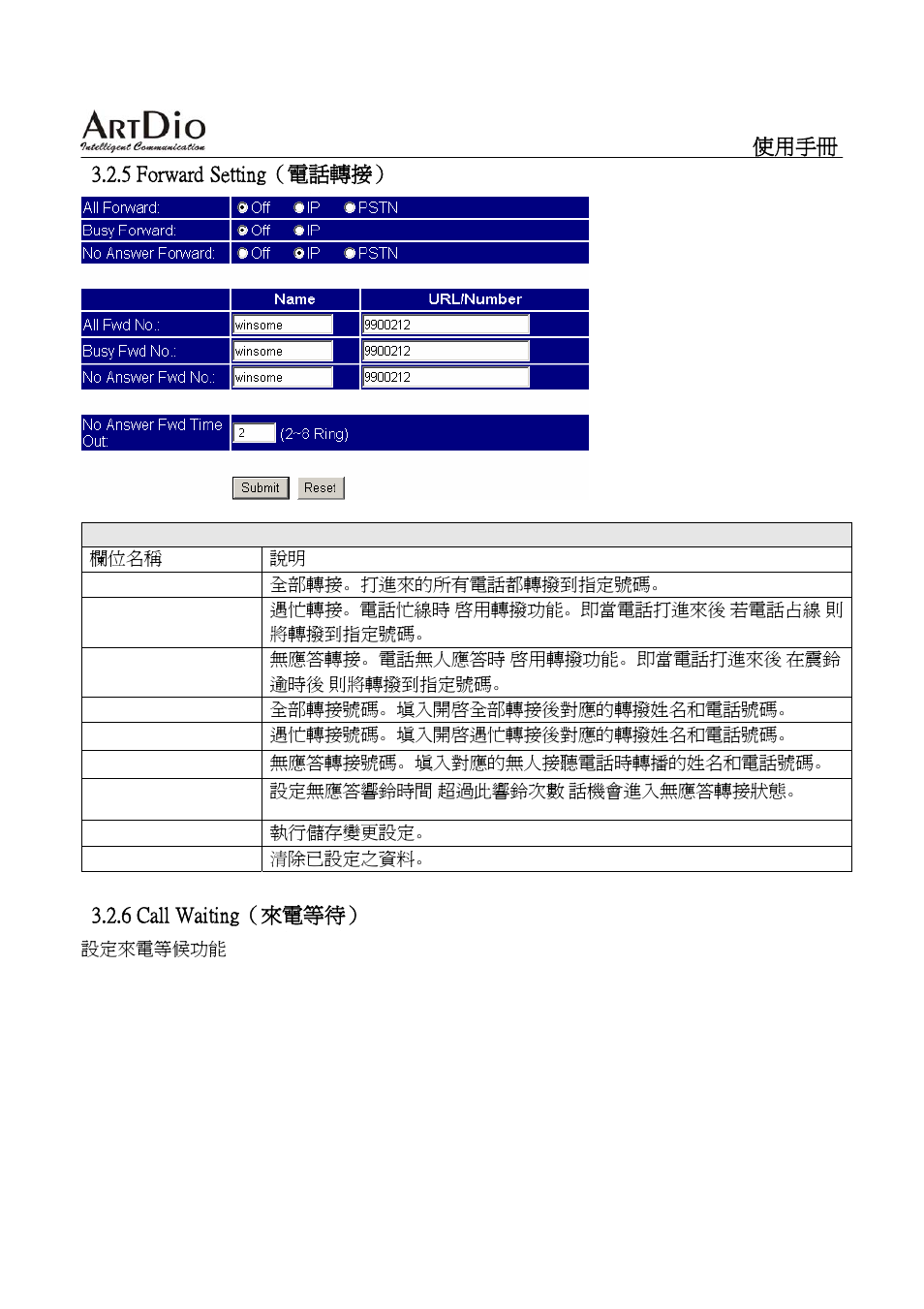 ArtDio SIP VOIP GATEWAY IPS-2000 User Manual | Page 62 / 88