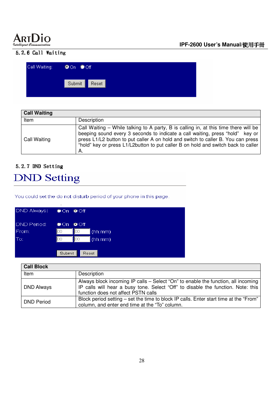ArtDio IPF-2600 User Manual | Page 28 / 90
