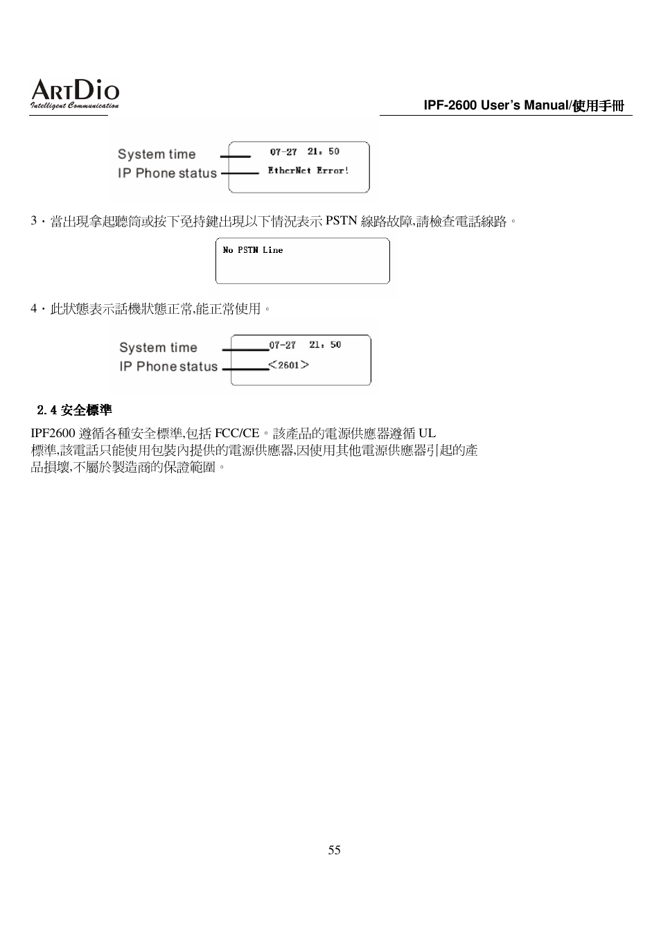ArtDio IPF-2600 User Manual | Page 55 / 90