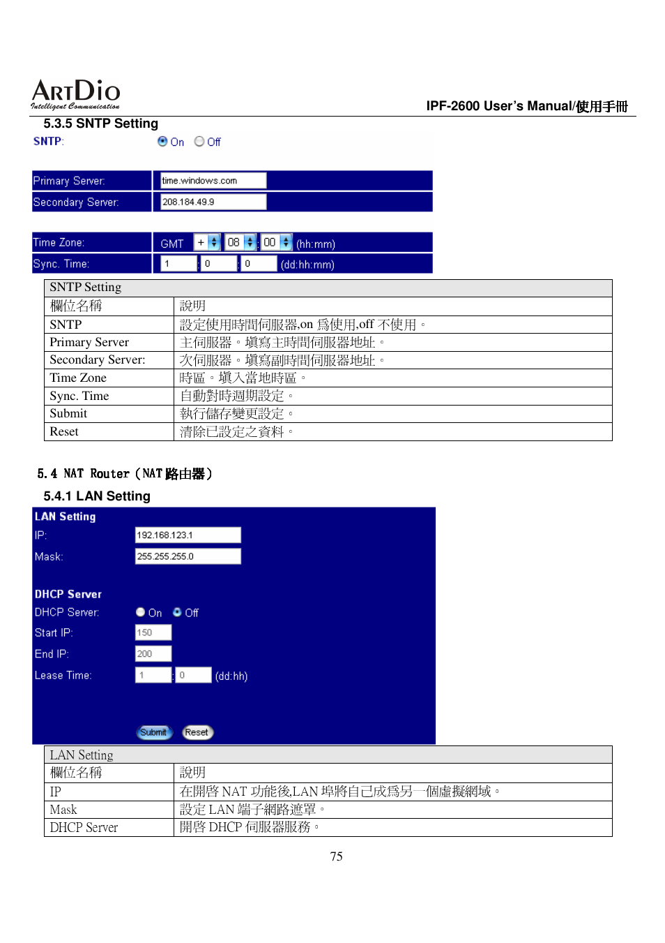 ArtDio IPF-2600 User Manual | Page 75 / 90