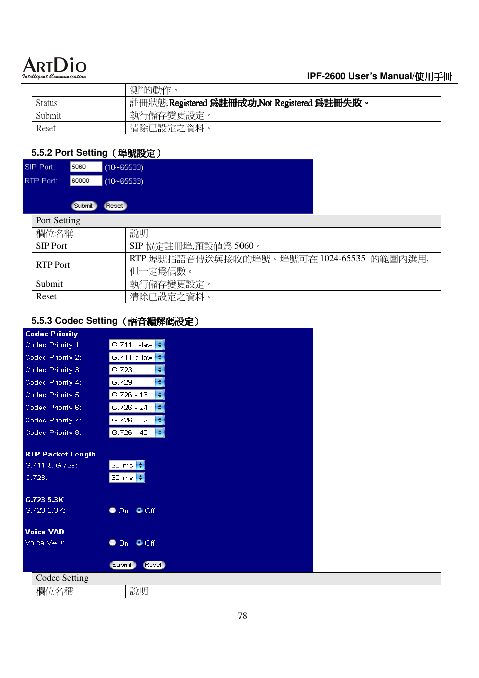 ArtDio IPF-2600 User Manual | Page 78 / 90