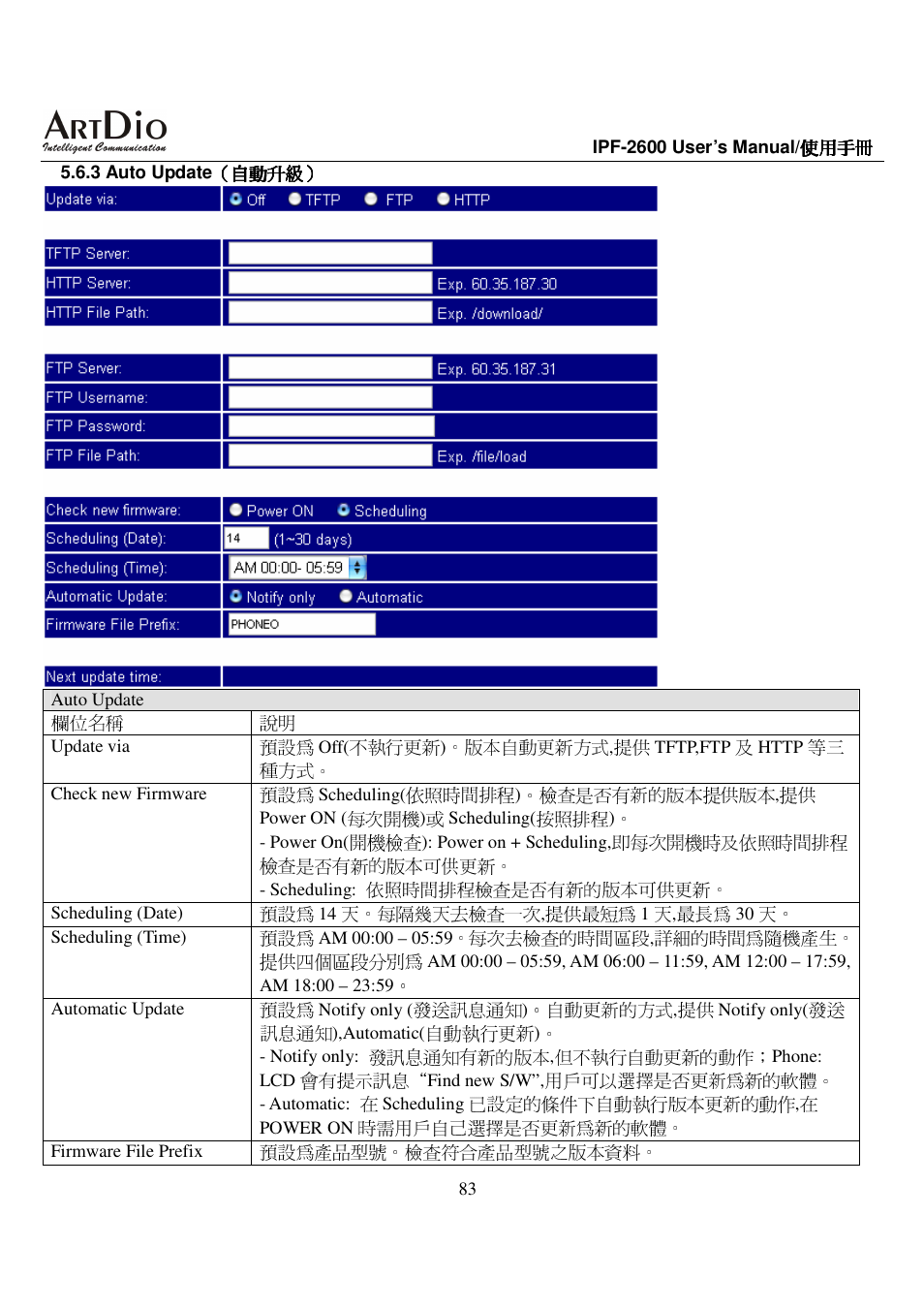 ArtDio IPF-2600 User Manual | Page 83 / 90