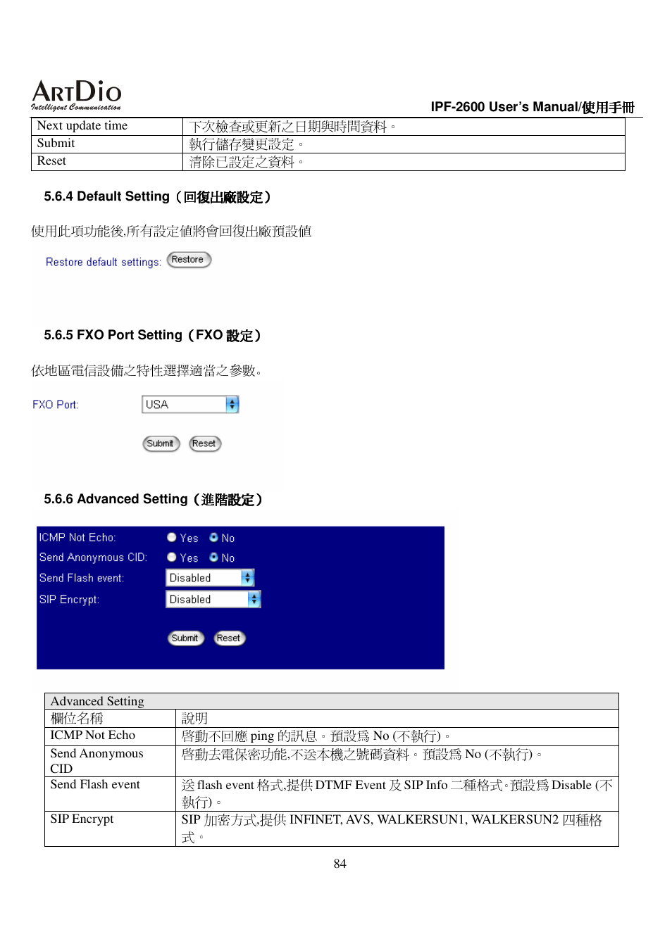 ArtDio IPF-2600 User Manual | Page 84 / 90
