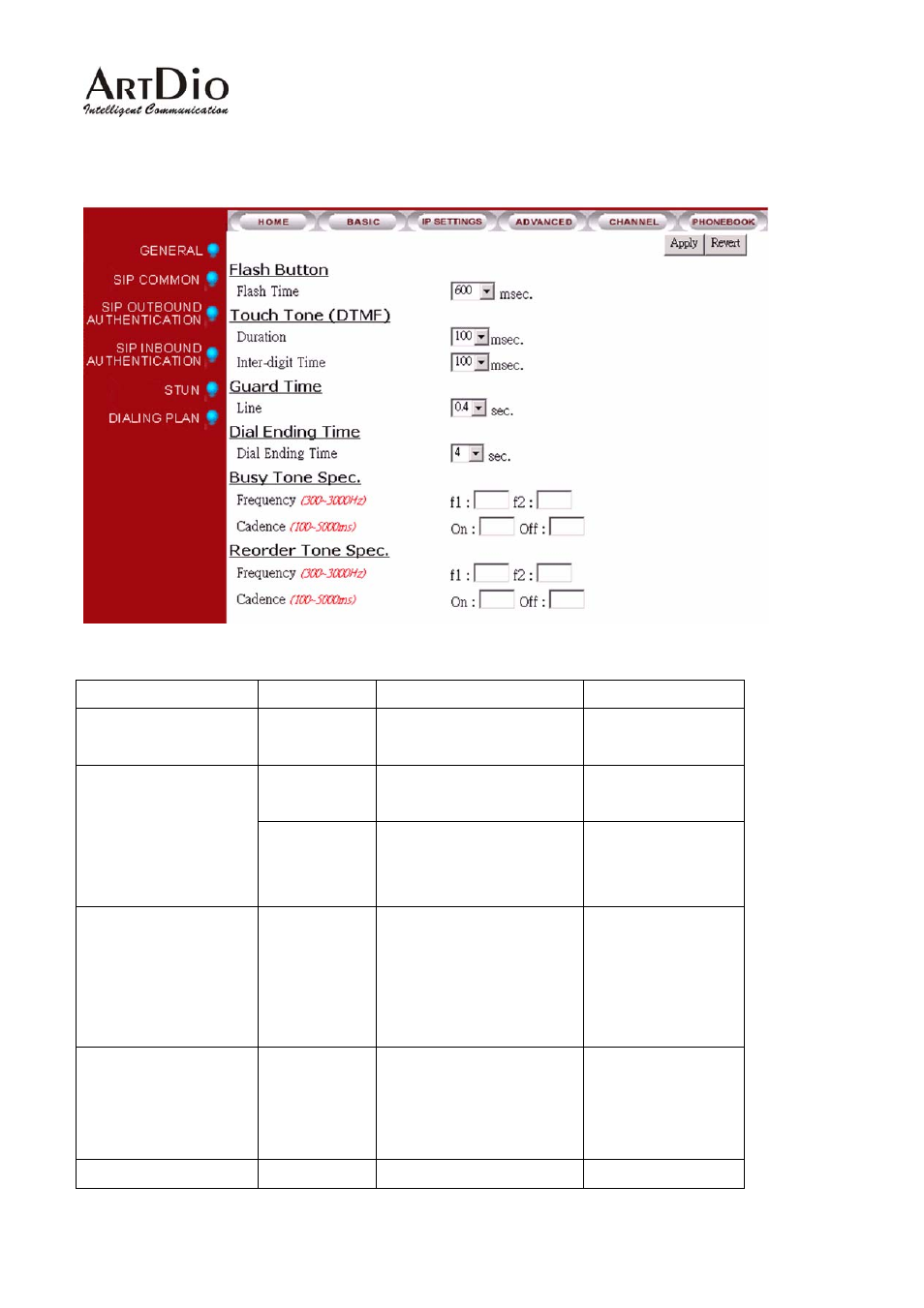 Advanced / general | ArtDio IPS 1000 User Manual | Page 39 / 59