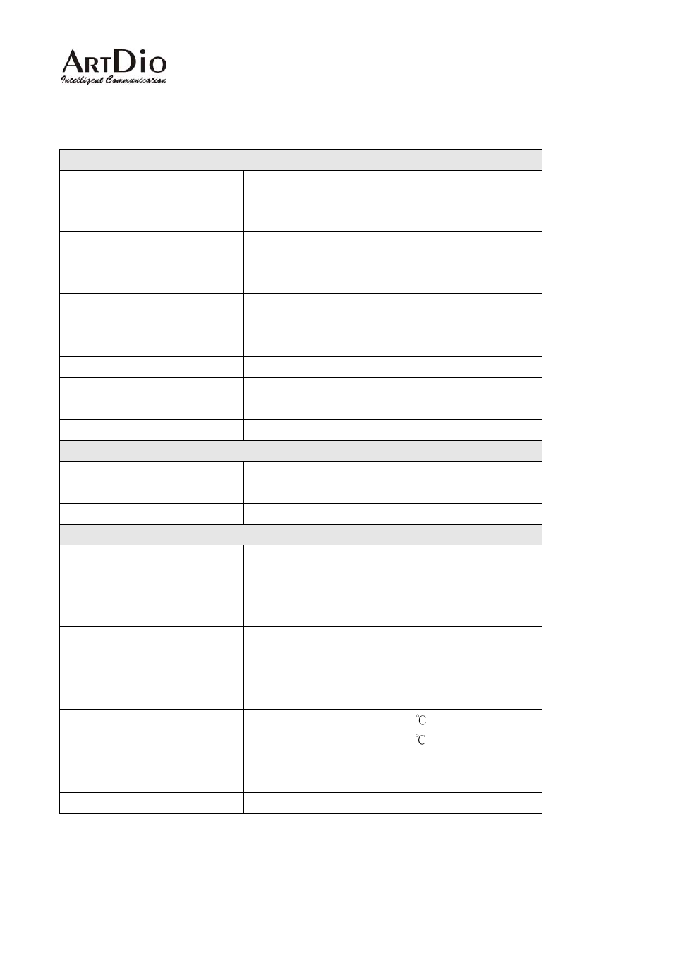 Specifications | ArtDio IPS 1000 User Manual | Page 56 / 59