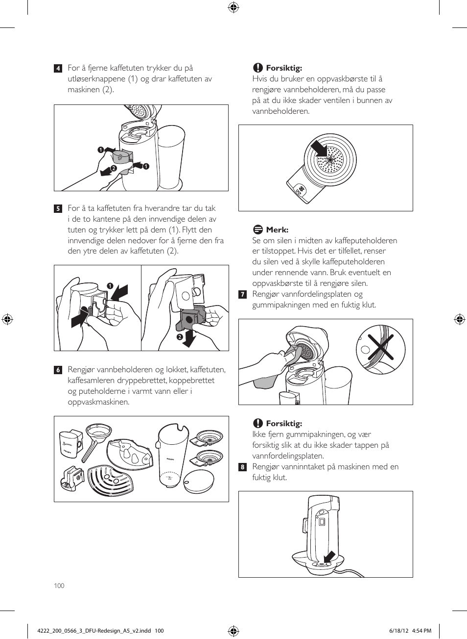 Philips SENSEO® Twist & Milk Kaffeepadmaschine User Manual | Page 100 / 123