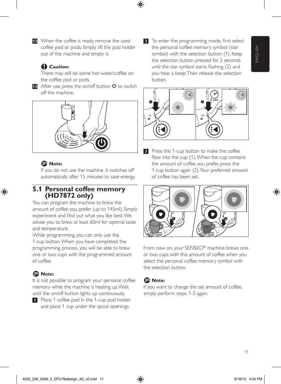 Philips SENSEO® Twist & Milk Kaffeepadmaschine User Manual | Page 11 / 123
