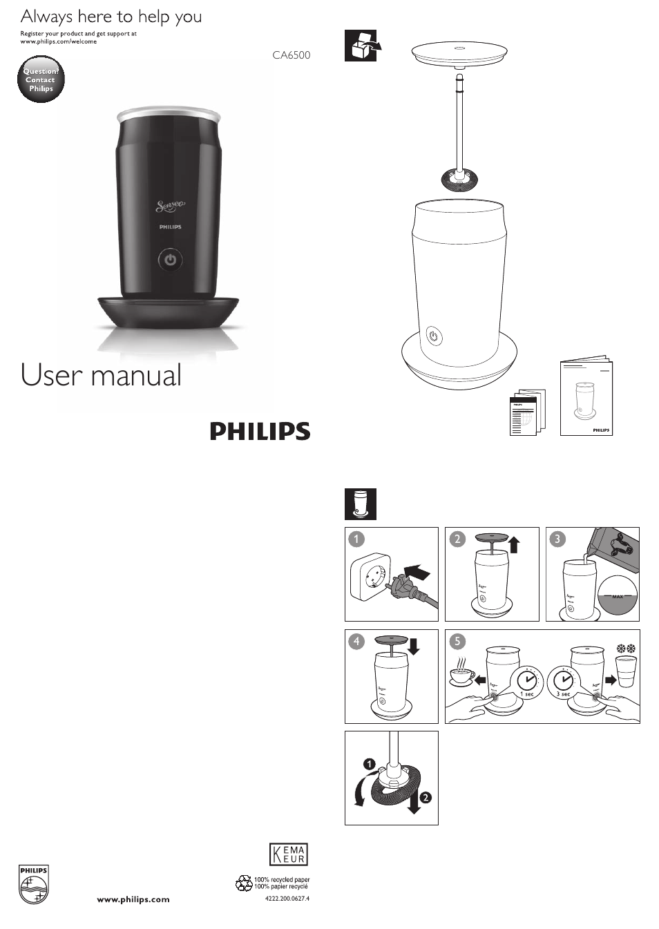 User manual | Philips SENSEO® Twist & Milk Kaffeepadmaschine User Manual | Page 111 / 123