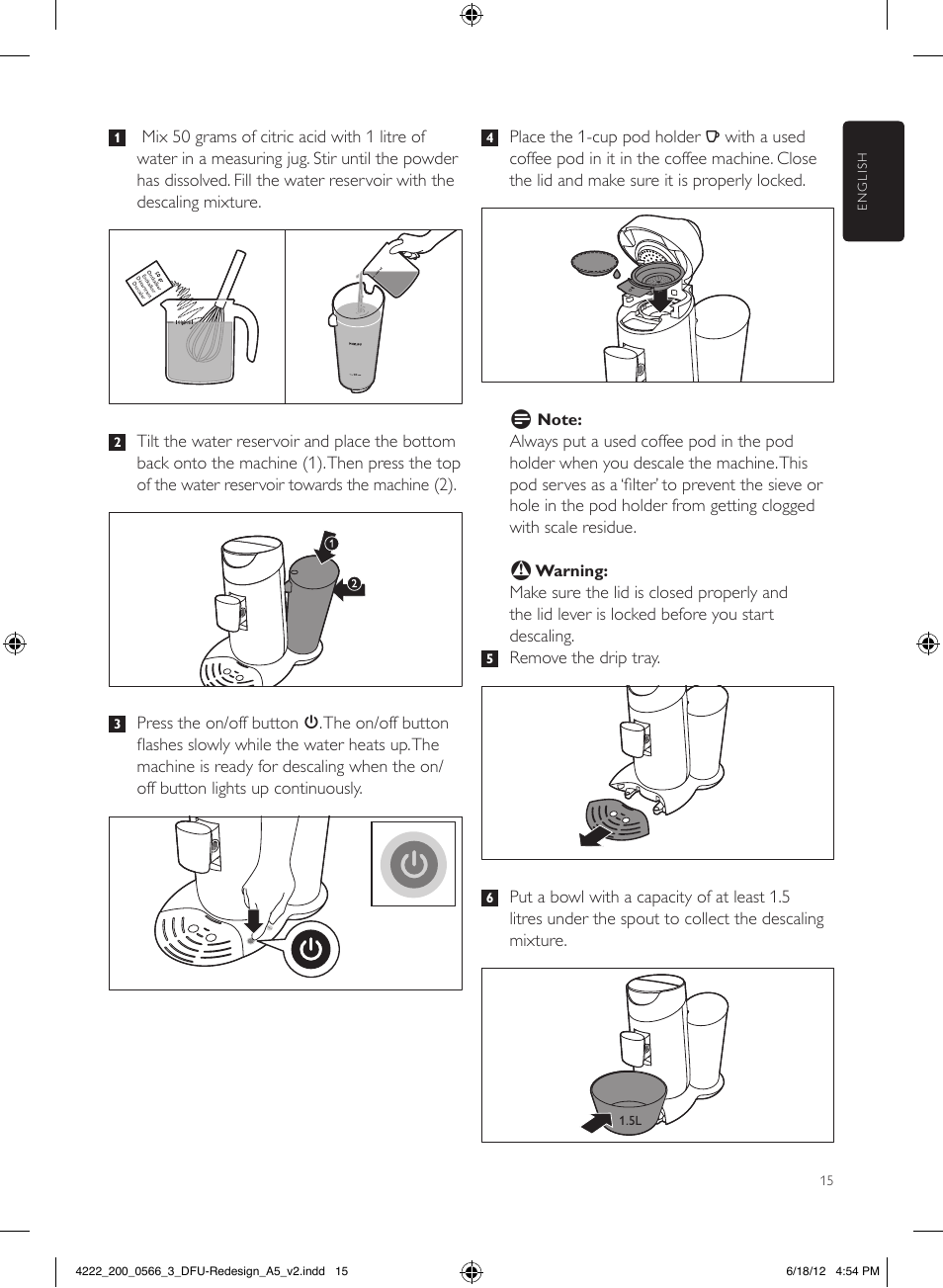 Philips SENSEO® Twist & Milk Kaffeepadmaschine User Manual | Page 15 / 123