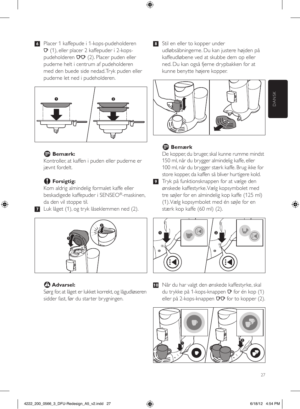 Philips SENSEO® Twist & Milk Kaffeepadmaschine User Manual | Page 27 / 123