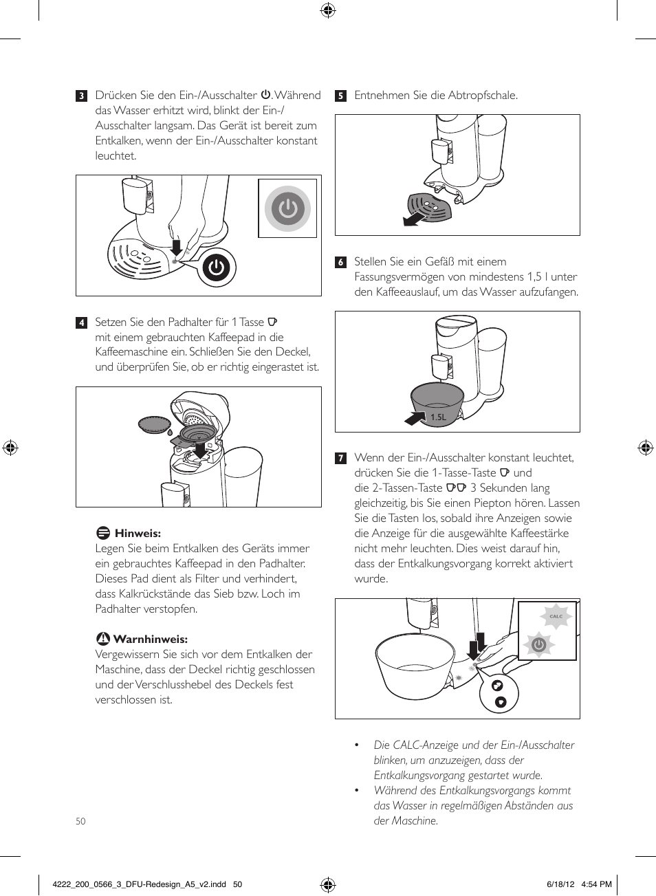 Philips SENSEO® Twist & Milk Kaffeepadmaschine User Manual | Page 50 / 123