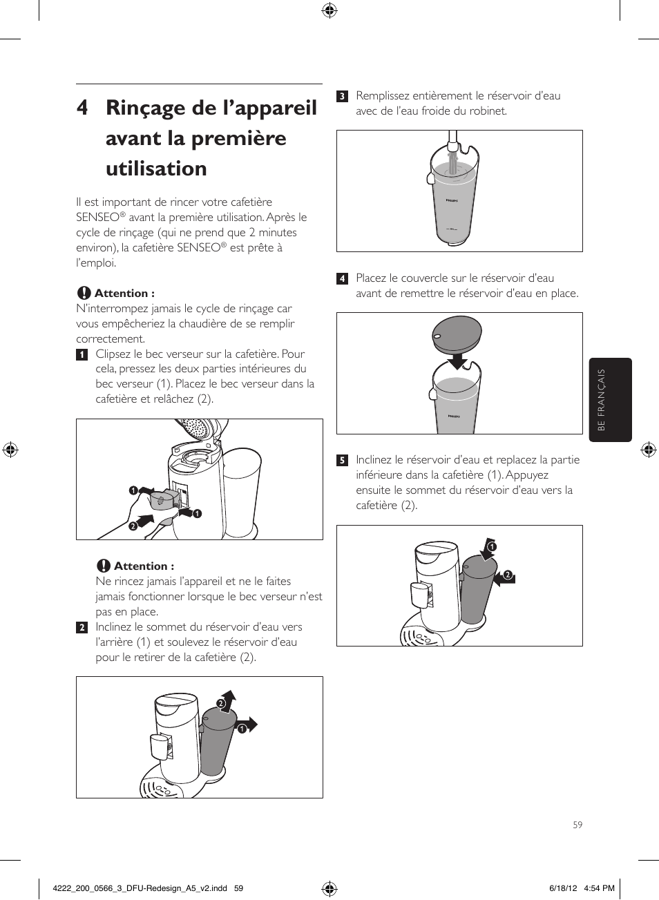 Philips SENSEO® Twist & Milk Kaffeepadmaschine User Manual | Page 59 / 123