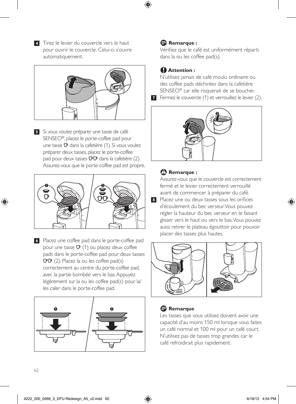 Philips SENSEO® Twist & Milk Kaffeepadmaschine User Manual | Page 62 / 123