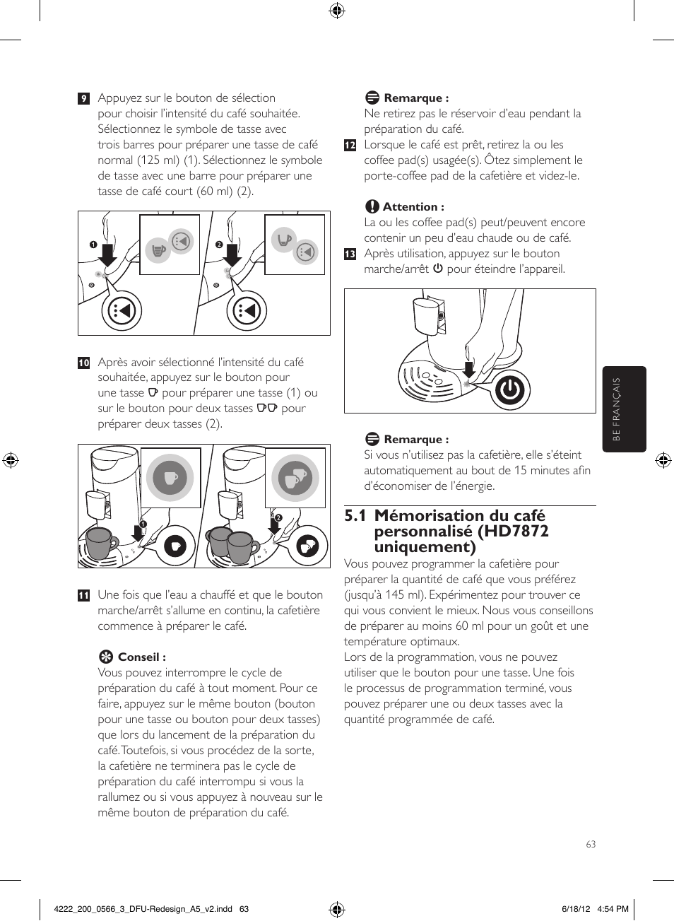 Philips SENSEO® Twist & Milk Kaffeepadmaschine User Manual | Page 63 / 123