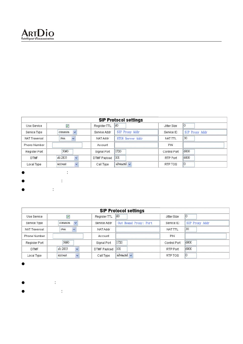 Passing through the nat/firewall, 1 sip with stun, 2 sip with outbound proxy | ArtDio IPS-2101h User Manual | Page 20 / 26