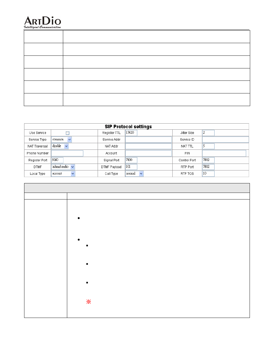 2 protocol settings, Protocol settings | ArtDio IPF-2000 User Manual | Page 17 / 36