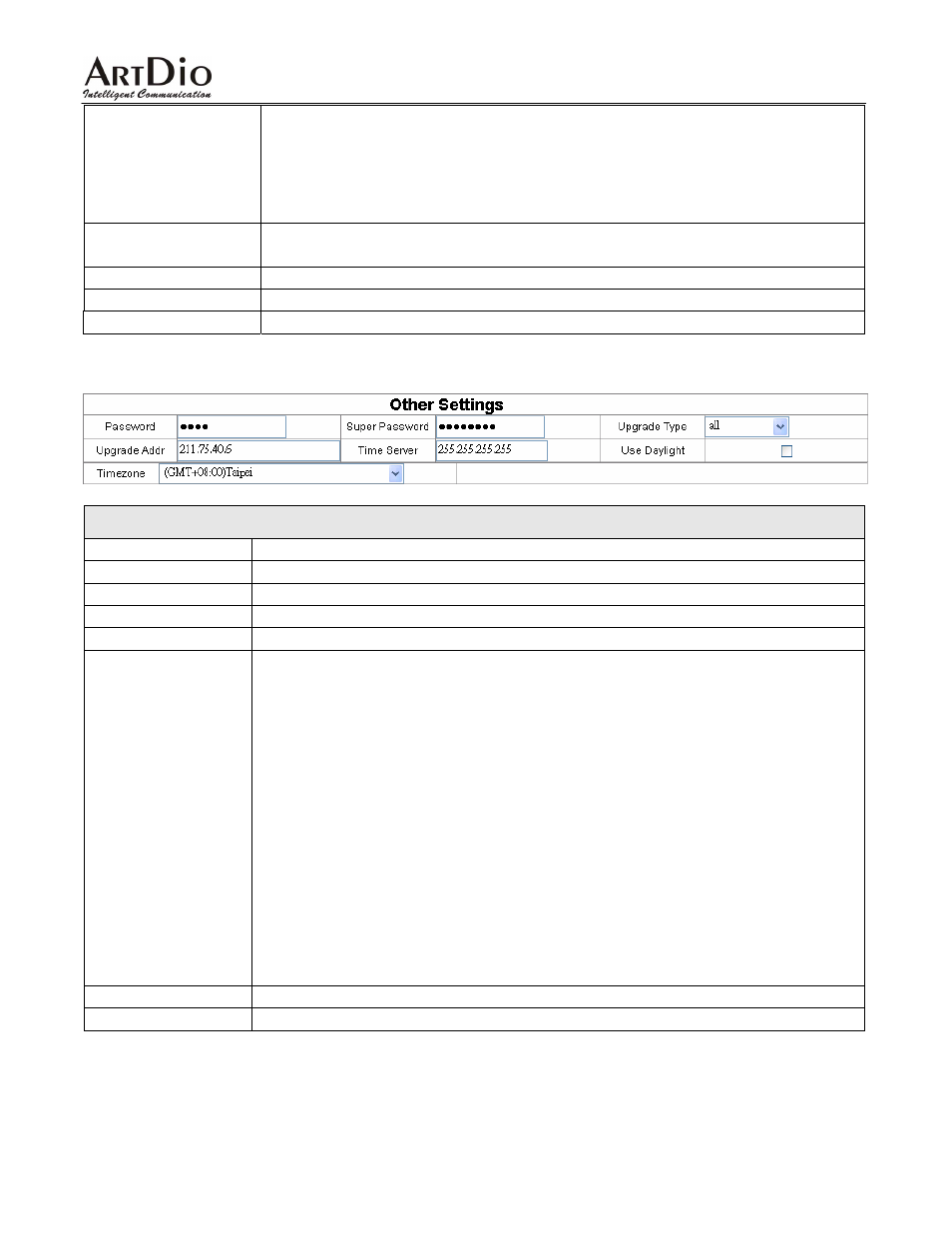 5 other settings, Other settings | ArtDio IPF-2000 User Manual | Page 22 / 36
