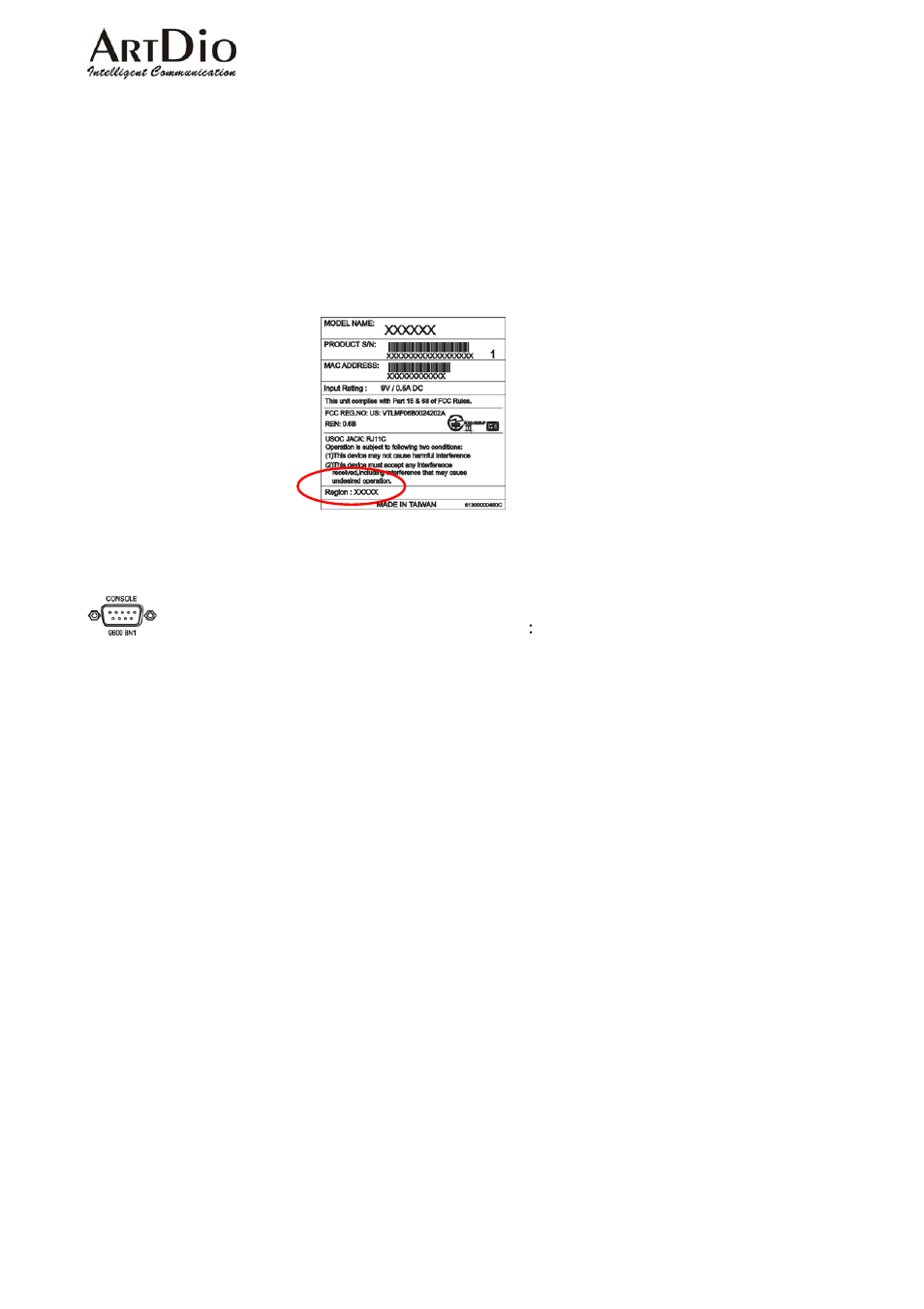 2 confirming and/or changing region id | ArtDio IPC 1000 Series User Manual | Page 13 / 67