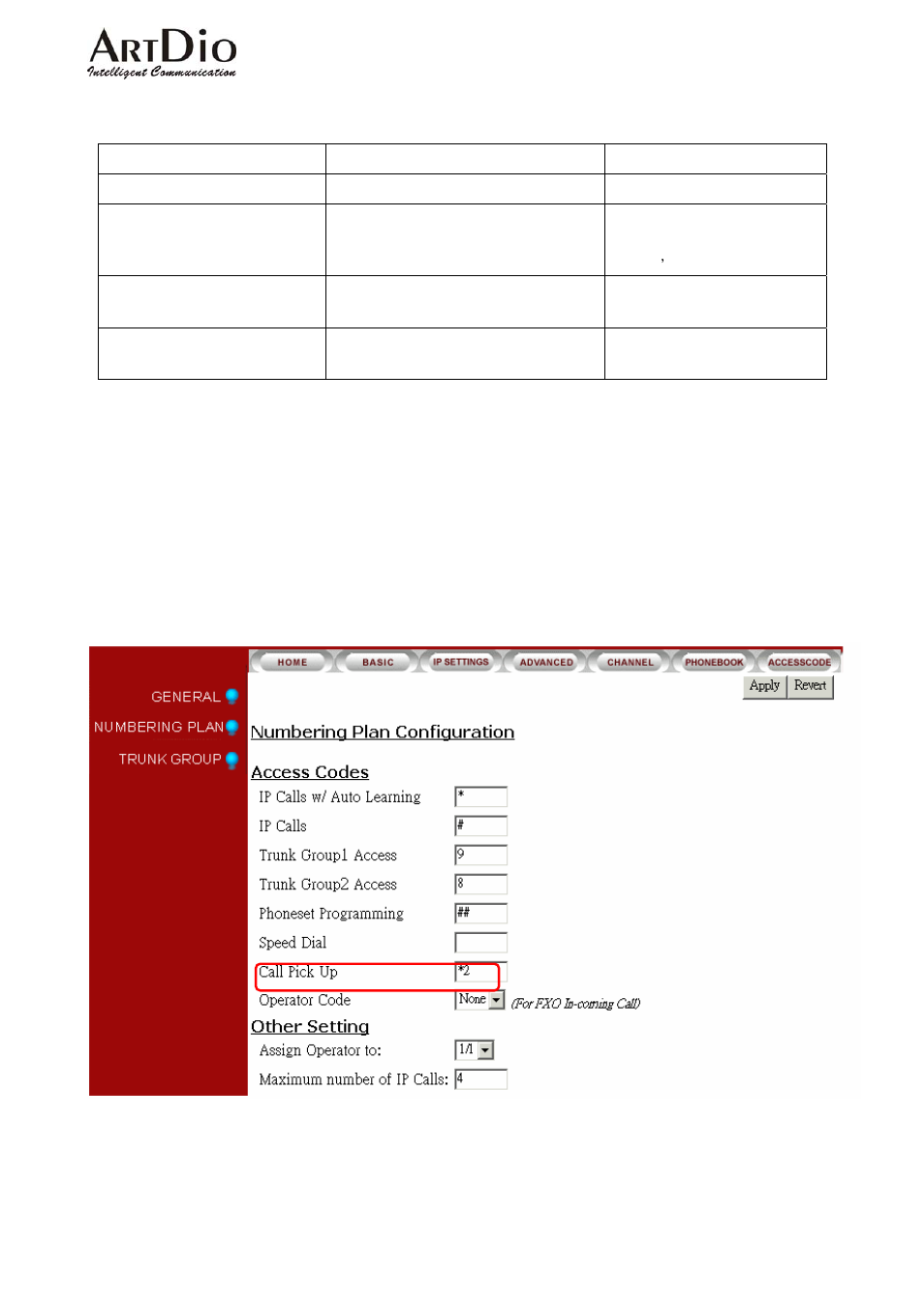 4 call pickup | ArtDio IPC 1000 Series User Manual | Page 22 / 67