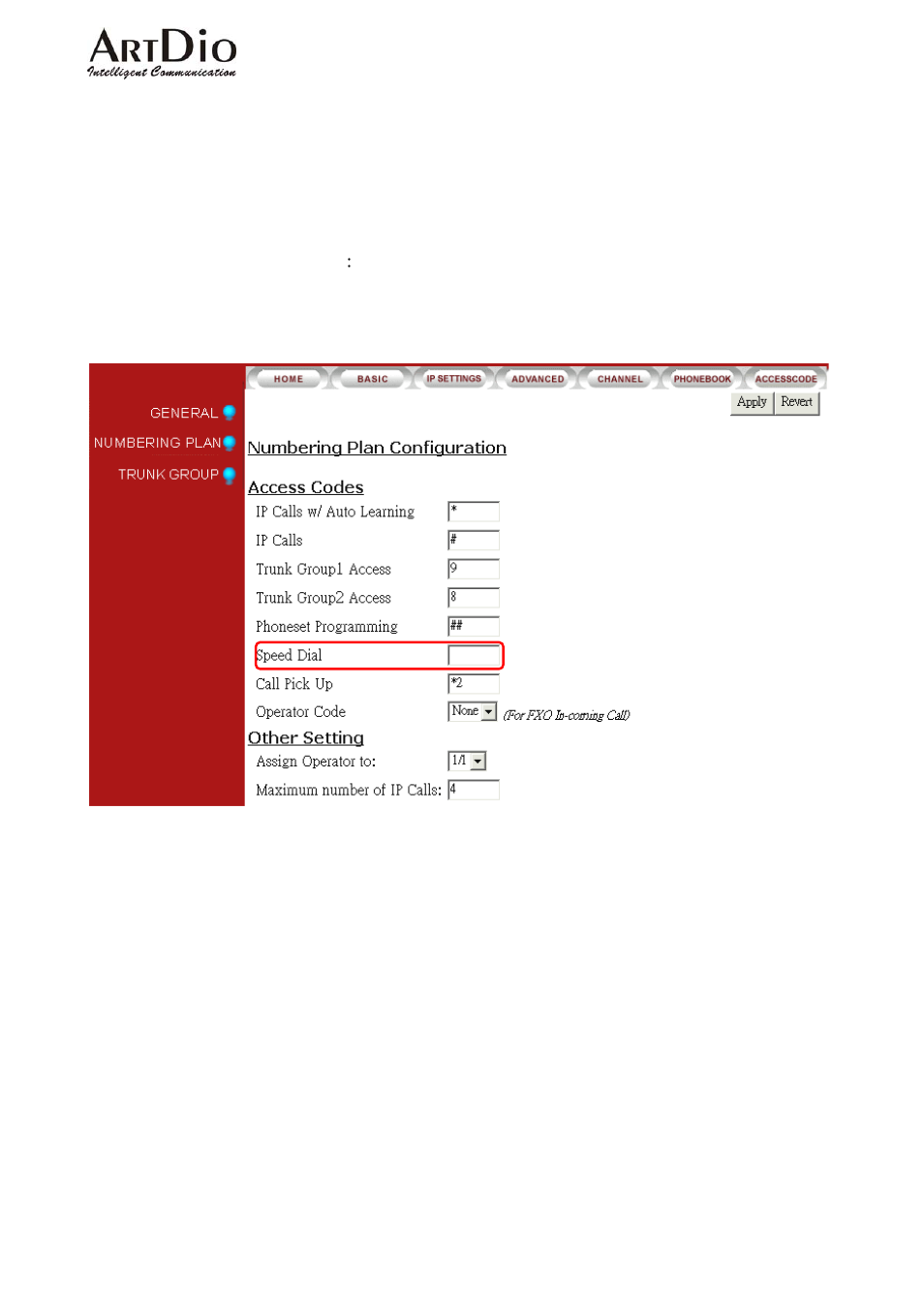 7 speed dial | ArtDio IPC 1000 Series User Manual | Page 25 / 67