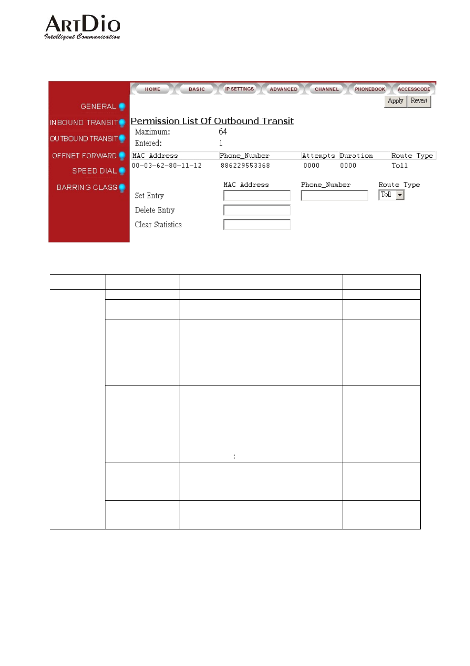 1.3 outbound transit | ArtDio IPC 1000 Series User Manual | Page 40 / 67