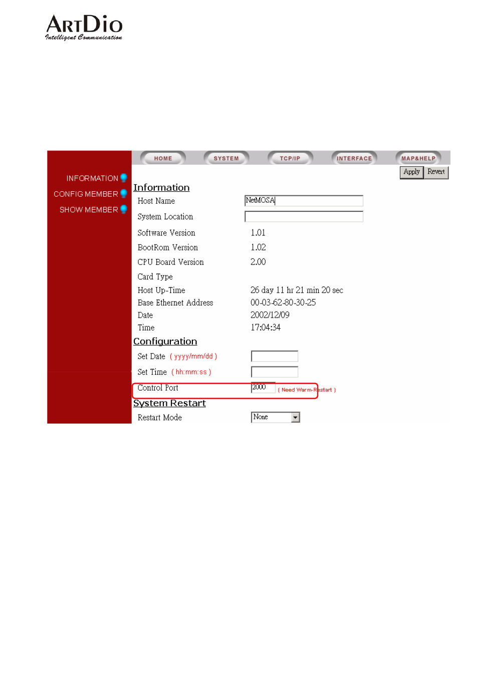 Inter-connection via ipn, 1 ipn control port | ArtDio IPC 1000 Series User Manual | Page 63 / 67