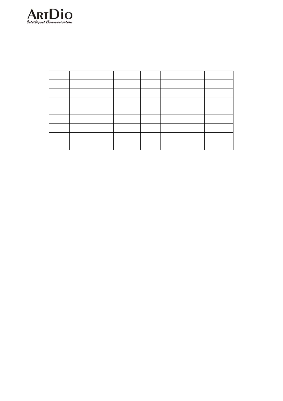 Appendix, 1 list of region id by country, Artdio ipp 1000 series | ArtDio IPC 1000 Series User Manual | Page 67 / 67