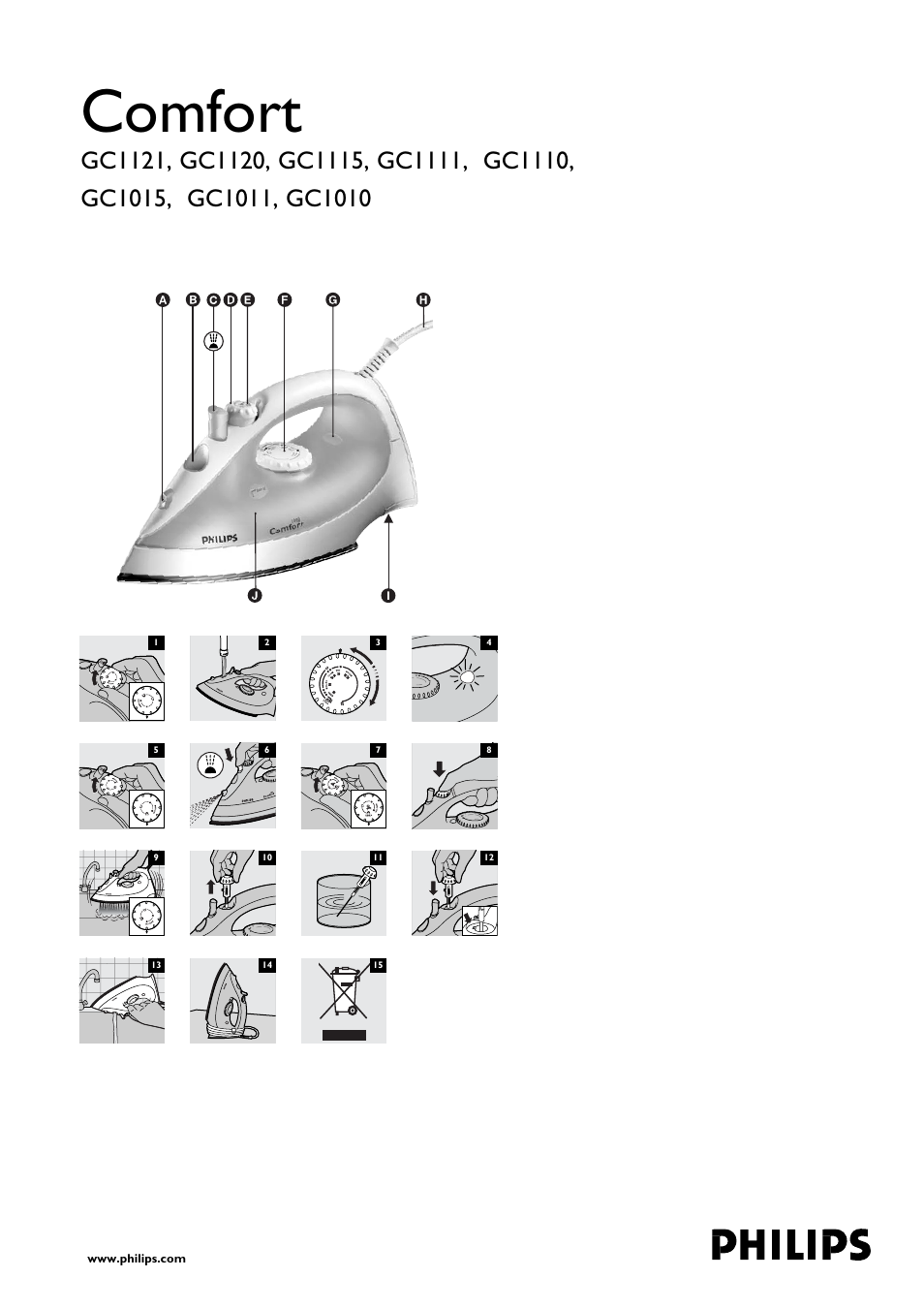Philips Dampfbügeleisen User Manual | 12 pages