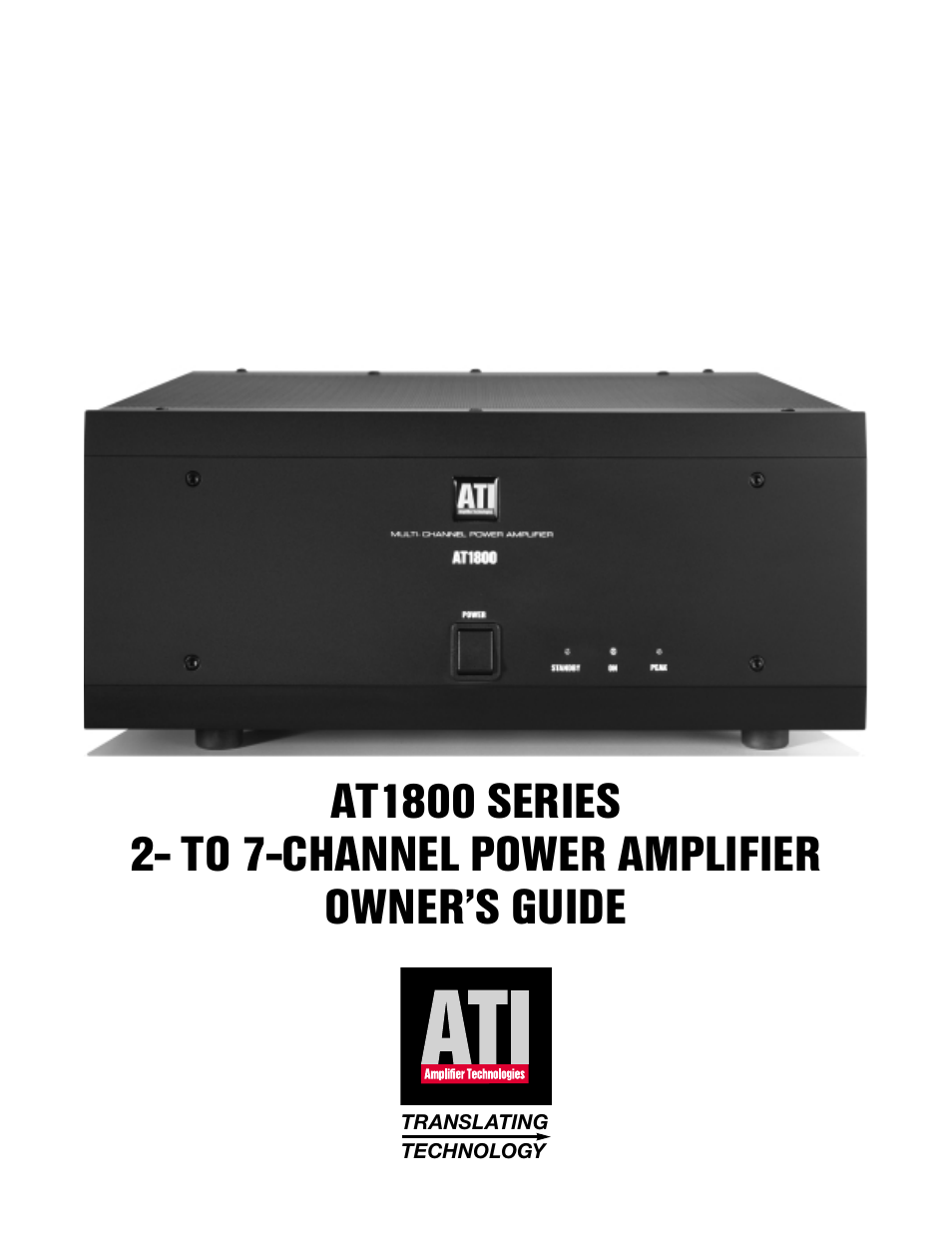 Amplifier Tech AT1800 Series User Manual | 12 pages