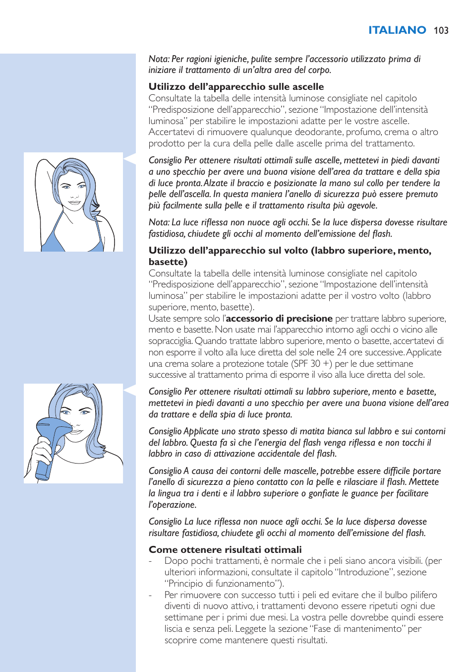 Philips Lumea Precision Plus IPL Haarentfernungssystem User Manual | Page 103 / 118