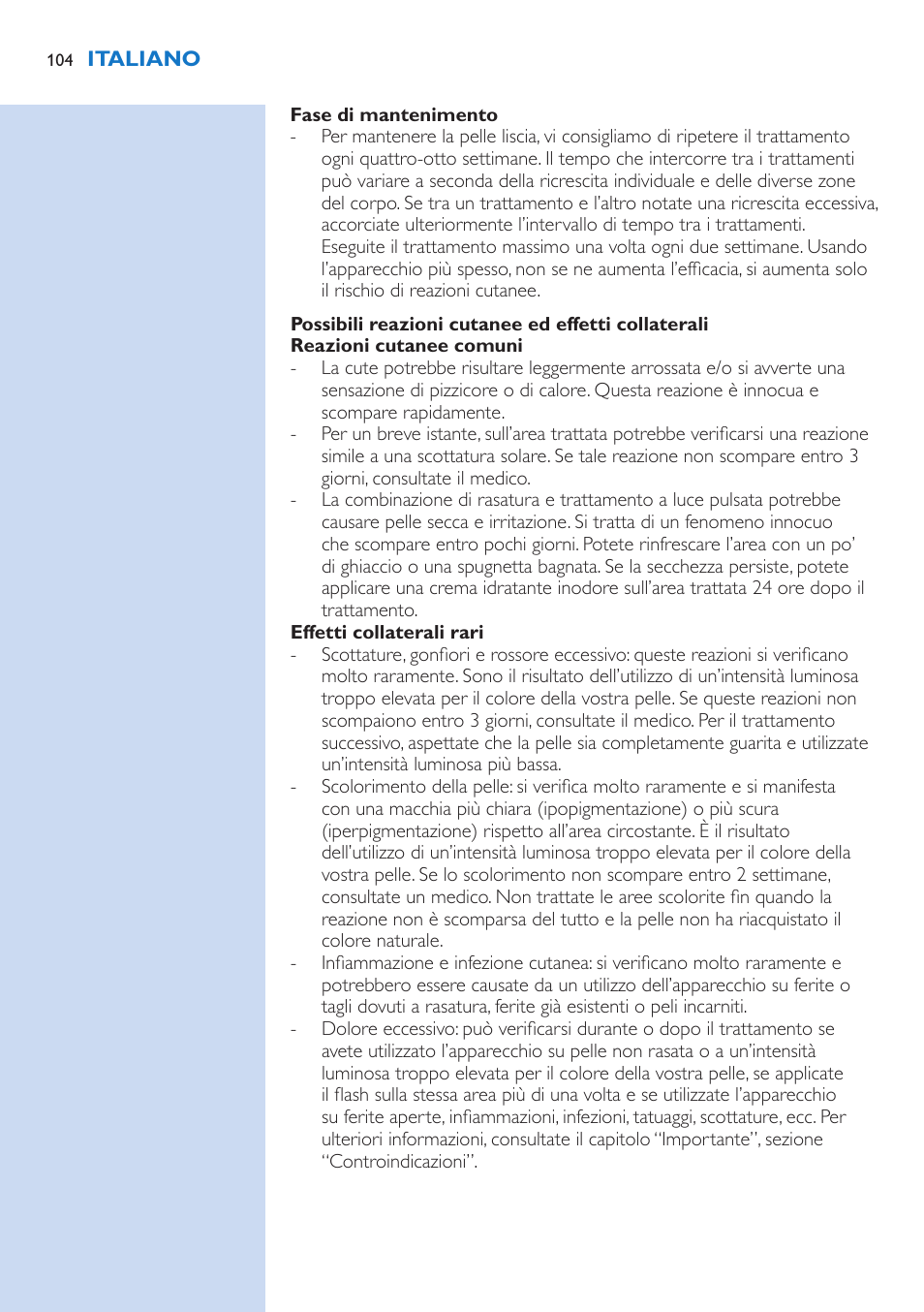 Philips Lumea Precision Plus IPL Haarentfernungssystem User Manual | Page 104 / 118