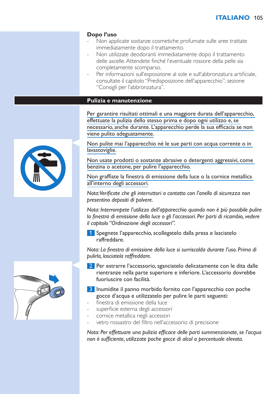 Philips Lumea Precision Plus IPL Haarentfernungssystem User Manual | Page 105 / 118