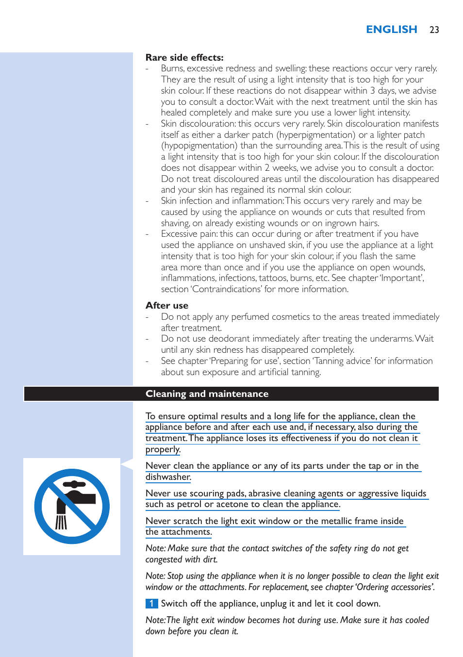 Philips Lumea Precision Plus IPL Haarentfernungssystem User Manual | Page 23 / 118