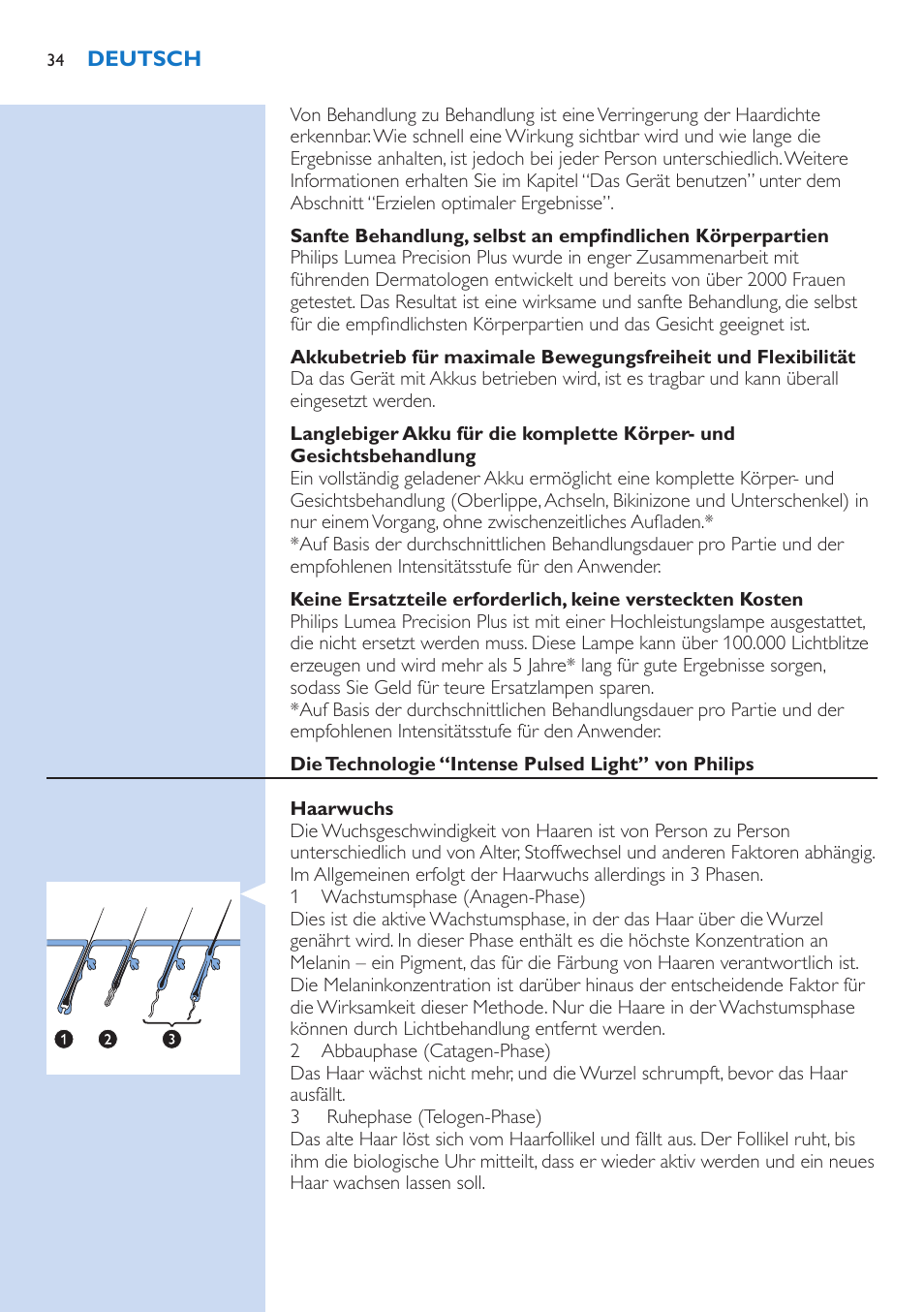 Philips Lumea Precision Plus IPL Haarentfernungssystem User Manual | Page 34 / 118