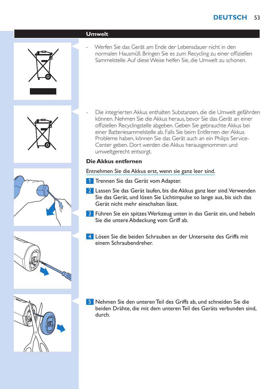 Philips Lumea Precision Plus IPL Haarentfernungssystem User Manual | Page 53 / 118