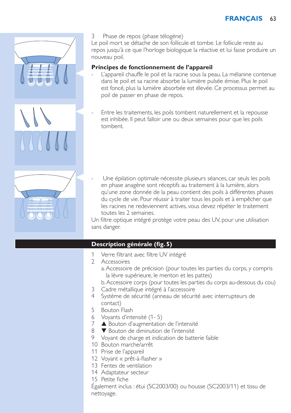 Philips Lumea Precision Plus IPL Haarentfernungssystem User Manual | Page 63 / 118