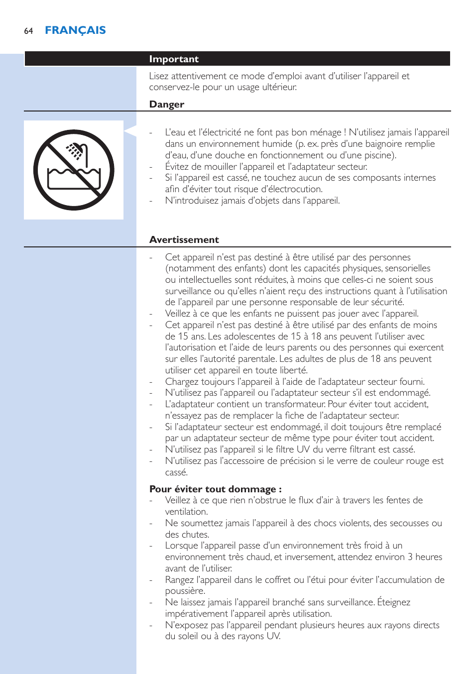 Philips Lumea Precision Plus IPL Haarentfernungssystem User Manual | Page 64 / 118