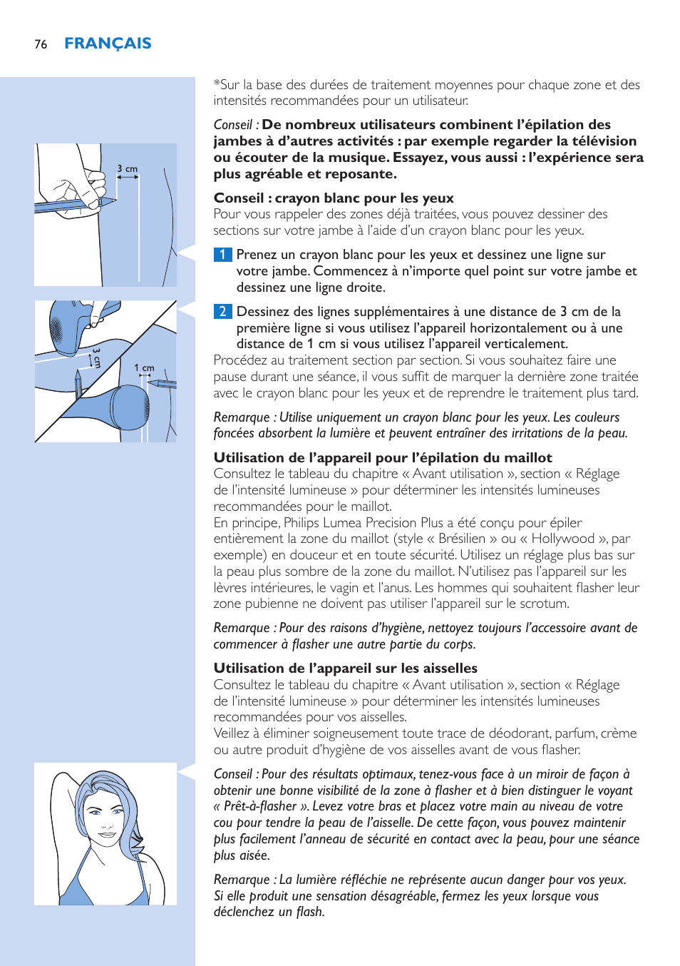 Philips Lumea Precision Plus IPL Haarentfernungssystem User Manual | Page 76 / 118