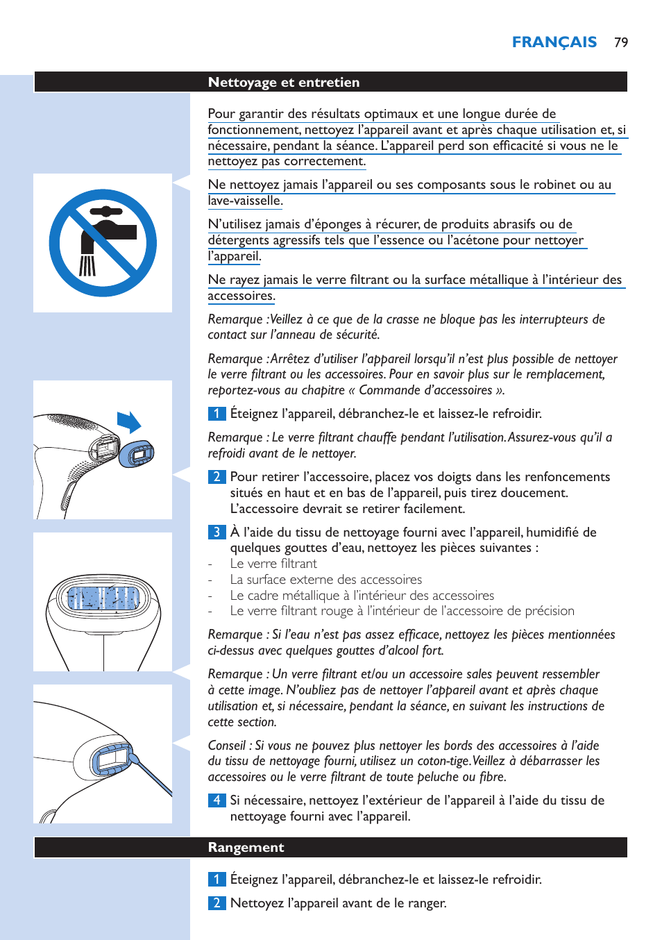 Philips Lumea Precision Plus IPL Haarentfernungssystem User Manual | Page 79 / 118