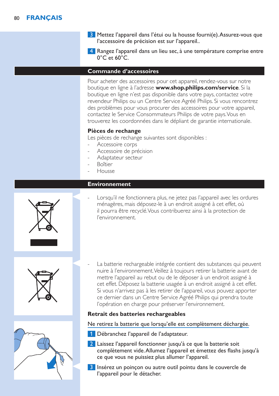 Philips Lumea Precision Plus IPL Haarentfernungssystem User Manual | Page 80 / 118