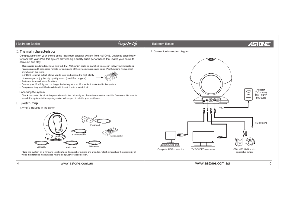 I-ballroom_manual_p03.pdf | Astone Holdings Pty high quality speaker system User Manual | Page 4 / 24