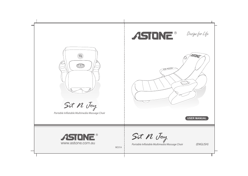 Astone Holdings Pty Portable Inflatable Multimedia Massage Chair User Manual | 10 pages