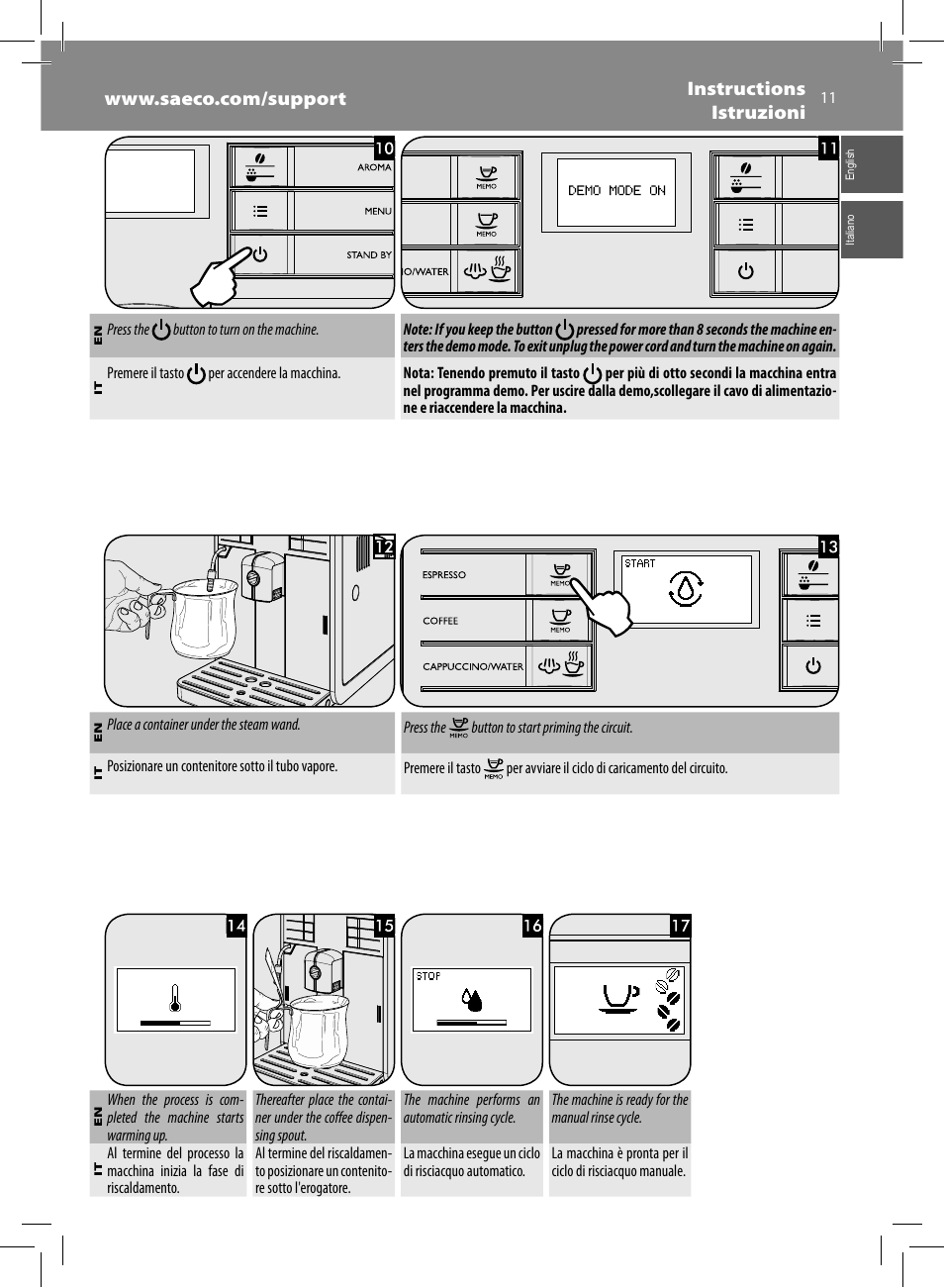 Philips Saeco Moltio Kaffeevollautomat User Manual | Page 11 / 92