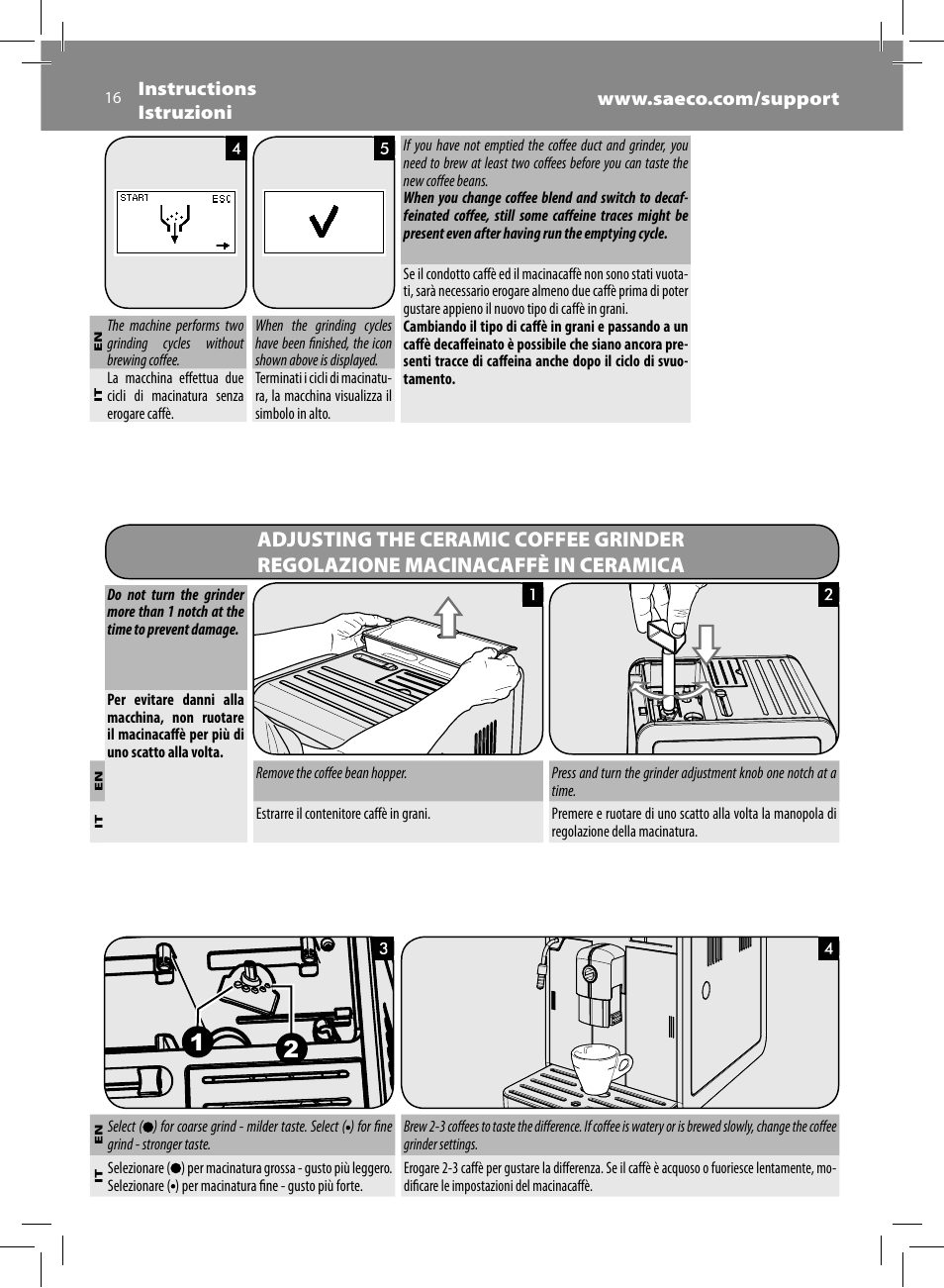 Philips Saeco Moltio Kaffeevollautomat User Manual | Page 16 / 92